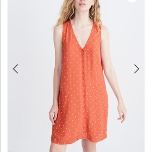 Madewell Button Front Dress in Black